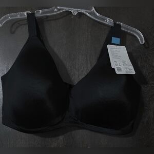 Jockey Smooth And Sleek Microfiber Black Lined T-shirt Bra Size 42DDD (F)
